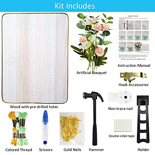 Marynee DIY String Art Craft Kit for Adults,Teens,Beginner,Kids.Include All Necessary Accessories and Frame , Adults Crafts Kit, Home Wall Decorations Unique Gift(Vase 9.8 X 13.4 inch）