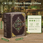 CCCDF Book Nook Kit - DIY Magic Book Miniature Dollhouse Booknook Bookshelf Decor 3D Wooden Puzzle, Gifts for Family, Friends (Potion-Making Edition) - style: Potion-Making Edition
