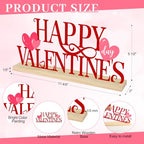 COCHIE Metal Happy Valentine's Day Sign, Valentines Day Decorations for Home, Party, Shelf, Mantel, Indoor, Valentine Heart Decor, Valentines Day Table Top Decoration (Valentine) - style: Valentine