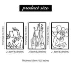 CHENGU 3 Pieces Metal Minimalist Abstract Woman Wall Art Line Drawing Wall Art Decor Single Line Female Home Hanging for Kitchen Bathroom Living Room - style: Reading Style