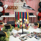 Vicenpal 2026 Graduation Medal Display Stand Countertop Graduation Decoration Adjustable T Bar Display Stand Honor Medal Hanger Rack Award Holder Graduations Birthday Party Anniversary Decor