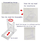 Artliving Two Part Adjustable Clear Acrylic Plastic Display Stand Easel (set of 6) - color: Transparent, size: suitable for 5"-9"