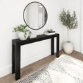 Plank+Beam Modern Solid Wood Console Table, 56 Inch, Sofa Table, Narrow Entryway Table for Hallway, Behind the Couch, Living Room, Foyer, Easy Assembly, Black - color: Black, size: 56 Inch