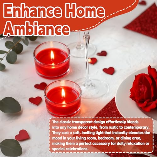 36 Pack Clear Glass Tealight Candle Holders, 1.8 Inch Wide x 1 Inch High, for 1.5" Tealights, Bulk for Wedding Centerpieces, Party, Dinner, Home Decor