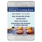Ultra Cuisine Heavy Duty Cooling Rack for Cooking and Baking - Professional Grade Premium100% Stainless Steel Baking Rack & Wire Cooling Mesh for Roasting & Grilling - Dishwasher Safe - 11.5" x 16.5" - size: 11.5" x 16.5" 1-Pack