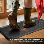 Azadx Heavy Duty Boot Trays Natural Rubber Shoe Mat Tray for Entryway Large Boot mat Tray Multi-Purpose for Outdoor Door Mats 16x42 Inch - size: 16" x 42"