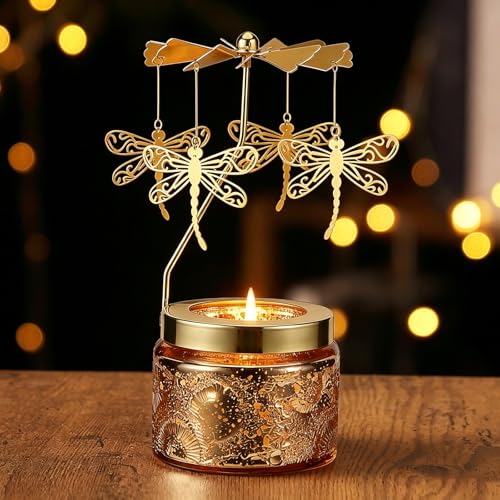 Mothers Day Gifts for Mom Wife Daughter Sister, Birthday Gifts for Women, Unique Dragonfly Gift for Friends Women, Rotatable Scented Candles Gift for Mothers Day Anniversary Christmas (Dragonfly) - size: Dragonfly