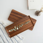 Bathroom Long Vanity Trays, 1PCS Wooden Toilet Tank Storage Tray, Farmhouse Wood Tray Kitchen Living Room Counter Top Organizers for Small Things, Dressing Table Sink Holders 11 x 4 inch - color: Square