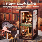 Fsolis Book Nook Kit, 3D Wooden Puzzle for Adult DIY Miniature Kit Decorative Bookend Bookshelf Bookcase Decor Gifts for Women Readers Book Lovers(Rose Detective Agency) - style: Rose Detective Agency