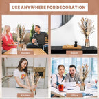 Homey Breeze Natural Dried Pampas Grass Decor with Vase - 15 Inches 23 Pcs 10 Styles, Pampas Grass with Vase Included - Small Pampas Grass for Home Decor, Wedding, Party, Birthday