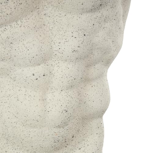 Deco 79 Polystone People Decorative Sculpture Textured Home Decor Statue with Black Speckles, Accent Figurine 13" x 8" x 20", White