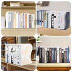 Dragon Bookends, Adjustable Bookends, Unique Book Holders for Shelves, Metal Book Ends for Heavy Books, Non-Skid Book Stander for Desk, Shelf, Office, Stationery Gift (White 2) - color: White 2