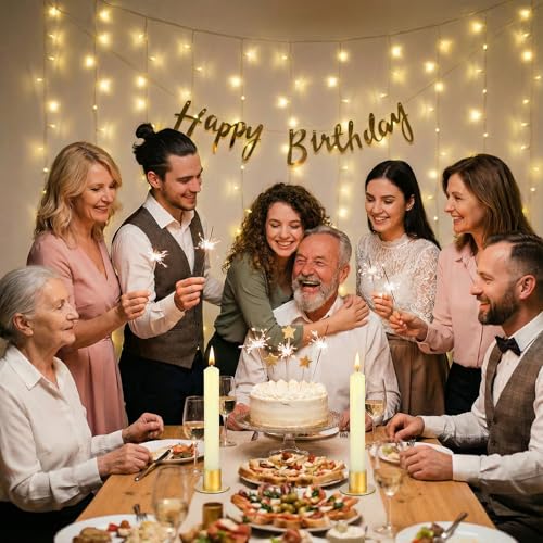 18 Pcs Gold Taper Candle Holders, Metal Candlestick Holders for Pillar Candles, Wedding Anniversary Dinner Party Centerpieces Decor