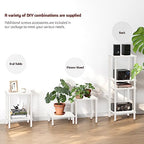 TUTOTAK End Table, Side Table, Nightstand, 2-Tier Storage Shelf, Sofa Side Table for Small Space, Living Room, Bed Room TB01BW034 - color: White