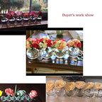 Clear Glass Bud Vase Cute Flower Vase for Short Plant Mother's Day Wedding Centerpiece Home Decoration Floral Arrangements Holder (3.15")