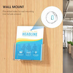 KTRIO Brochure Holder 6 x 9 inch, Acrylic Flyer Holders Stand Display, Clear Stands for Pamphlet, Literature, Magazine, Booklet, Menu, Desk & Wall Mount, 2 Pack - size: 6" x 9", style: 2 Pack