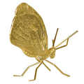 Golden Butterfly Metal Ornament, Solid Metal 3D Insect Desk Figurine Mini Desktop Ornament for Home, Office, Garden