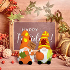Seenelling 2 Pack Fall Gnome Ready to Paint Your Own Statues 4'' DIY Unpainted Ceramics Figurines Kit Blank Paintable Ceramics Art and Crafts Decorations - style: Fall Gnome