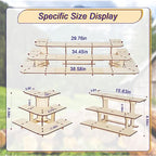 Flenpptly Retail Display Shelves Display Stand Retail Table Wooden 3 Tiers Display Rack Portable Shelf Rack for Retail Counter Top Craft Shows Farmers Market Tradeshows (2 Corner+1 Straight)
