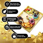 SiliFine 12" Charcuterie Number Shaped Mache with Clear Lid Fillable Sweets Serving Trays Paper Mache Cupcake Candy Box for 2025 Graduation Party Graduation Celebration(Gold,Number 3) - color: Gold, style: Number 3