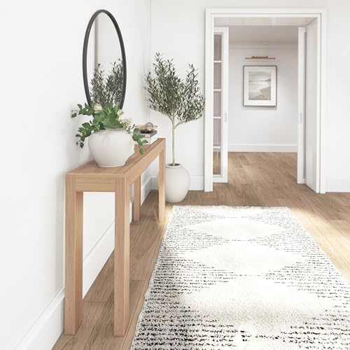 Plank+Beam Modern 56 Inch Console Table, Solid Pine Wood Entryway Table, Narrow Sofa Table for Hallway or Living Room, Blonde - color: Blonde, size: 56 Inch