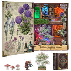 MiniCity Book Nook Kit,Tiny House Kits to Build to Live in,DIY Wooden Crafts for Adults, Mini Model Kits with LED, Birthday and Valentine's Day Gift for Adults (Potion-Making Edition) - style: Potion-Making Edition