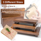 Wood Riser For Display Walnut Wood Pedestal Stand, farmhouse decor Soap Tray, Displays Your Plant Bottles Candles for Your Home Kitchen (Large, 12 x 7.1 x1.57Inch) - size: Large &12*7.1*1.57‘’