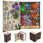 CCCDF Book Nook Kit, DIY Miniature Dollhouse Booknook Kit, 3D Wooden Puzzle for Teens and Adults, Bookend Bookshelf Insert Decor with LED Light (Potion-Making Edition) - style: Potion-Making Edition