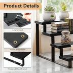Thyle 4 Pack 13.8" Wood Tiered Display Stand 4 Tier Wooden Cupcake Display Riser Wedding Cupcake Shelf Cologne Stand for Men Vendor Booth Organizer Shelf for Wedding Bridal Shower Graduation Party