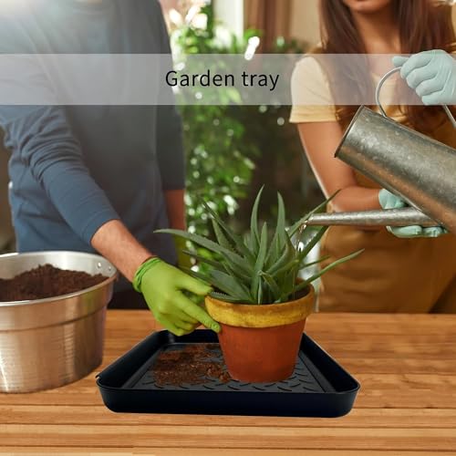 Generic Shoe Tray for Entryway, 3 Pack Indoor Mats, Dog Feed Mat, Rain Boots Drying Tray, Black