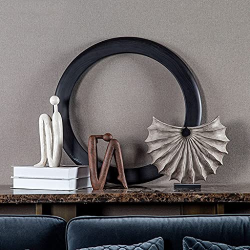 Abstract Sculpture Minimalist Resin Statue – Modern Home Decor Figurine for Tabletop & Living Room Decoration – Contemporary Art Human Figure Ornament for Office & Aesthetic Spaces (Brown) - color: Brown