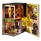 Fsolis Book Nook Kit, 3D Wooden Puzzle for Adult DIY Miniature Kit Decorative Bookend Bookshelf Bookcase Decor Gifts for Women Readers Book Lovers(Rose Detective Agency) - style: Rose Detective Agency