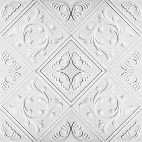 Antique Ceilings Anet White Decorative Styrofoam Ceiling Tiles for Glue-up Application
