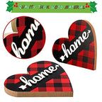 Jetec 2 Pcs Rustic Wooden Heart Table Decor, Daisy Farmhouse Home Decor, Bless This Home & Be Kind Sign for Living Room, Dining Room, Shelf & Mantel, Ideal Housewarming & Birthday Gift(Stylish Style) - style: Stylish Style