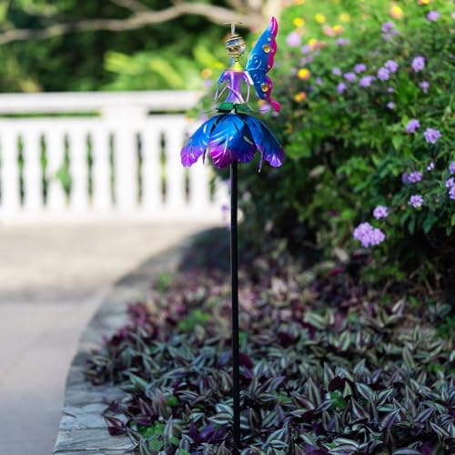 Wind Spinner Outdoor,Waterproof Garden Windmill Spinners,Kinetic Metal Sculpture for Outdoor Yard Lawn Patio Decorations - size: Fairy Wind Spinner