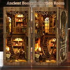 CRIOLPO Book Nook Kits for Adults - Book Nook Kit Bookshelf Decor DIY Miniature House Kit for Bookshelf - Craft Kits for Adults Booknook Model Kits Tiny House Arts and Crafts