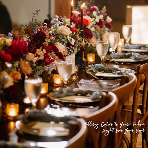 12 Pcs Clear Glass Tea Light Candle Holder, Votive Candle Holders Bulk for Wedding Table Decor & Christmas Thanksgiving（Clear,12） - color: Clear