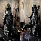 Hecate Statue,Underworld Hekate,The Witch of The Night,Hecate Greek Goddess with Her Hounds of Magic Resin Sculpture (B) - color: B