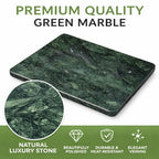 Marble Cheese and Pastry Board 16 x 12 Inch – Natural Carrara Marble Cutting Board and Serving Tray for Dough, Bread, Pizza, Charcuterie – Heavy, Non-Slip, Gift-Ready. - color: Green, size: 16"L x 12"W