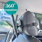 Funbliss 2-Pack Baby Car Mirror - Shake-Proof & Shatterproof, 360° Adjustable Angle, Clear Wide View for Rear-Facing Infants, Easy Install, Perfect Baby Travel Gear & Carseat Accessories - color: 2PACK