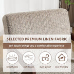 INZOY Mid Century Modern Accent Chair with Wood Frame, Upholstered Reading Armchair with Soft Linen Fabric, Accent Chair for Living Room Bedroom Apartment, Easy Assembly, Brown - color: Chenille Brown