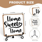 Toerifer Funny Home Decor, Home Sweet Home Sign, Cute Home Gifts for Women Men, Housewarming Gifts for Family, Wooden Plaque for Living Room, Home, Desk Cubicles - style: sweet home