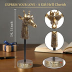Birthdays Gift for Husband from Wife, To My Husband Exquisite Handmade Giraffe Fathers Day Decor Gift for Husband, Wedding Anniversary Present for Men, Romantic Home Decor for Man, Hubby, Spouse - style: To My Husband