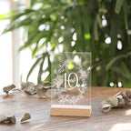 UNIQOOO 20 Pack 4" Birch Wood Stands for Wedding Acrylic Sign, Wood Table Number Holders for 1/8 Thick Acrylic Sheets | Wedding Display Stand, Card Holder, Great for Bar Menu, Retail Sign, Party and Events - color: Birch 20 pack