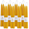 16PCS Beeswax Taper Candles, 9" Handmade Natural Candles, Dripless and Smokeless，9 Hour Burn Time - color: RAW