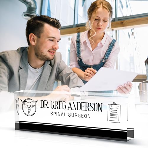 Desk Name Plate Personalized, Doctor Name Plate for Desk, The Office Gifts Employee Appreciation Gifts for Doctor and Nurse, Office Desk Decor for Women and Men - color: Doctor