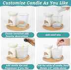 Sukh Snow Pearled-Candles with Wicks - DIY Snow Candle Wax with Wicks,Wax,Refillable for Making,Weddings,Partie (Silver) - color: Silver