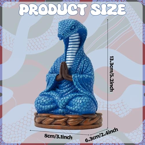 Meditation Snake Resin Statue - Zen Snake Figurine Statue for Snakes Lover Gifts Mediation Yoga Room Buddhism Namaste Room Decor Spiritual Sculpture for Office Home Shelf Desktop Decoration - style: Snake