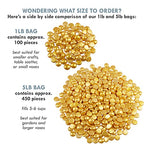 Galashield Flat Glass Marbles for Vases Gold Glass Gems Beads Pebbles Vase Filler (1 LB, Approx. 105 PCS) - color: Gold, size: 1 LB