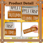 Lineshading 4 Pcs Thanksgiving Decoration for Home Wooden Maple Leaf Fall Tiered Tray Decor Thanksgiving Centerpiece Rustic Decorative Maple Leaf Block Signs Gift Farmhouse Autumn Decoration for Home - style: Autumn Maple Leaf